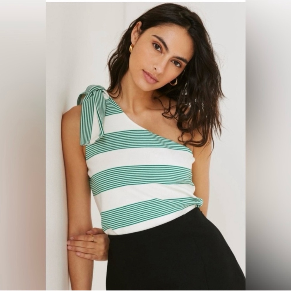 Anthropologie Bishop + Young One shoulder Tie Tank Top